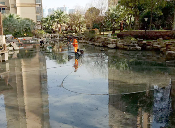 宣州景观池淤泥清理